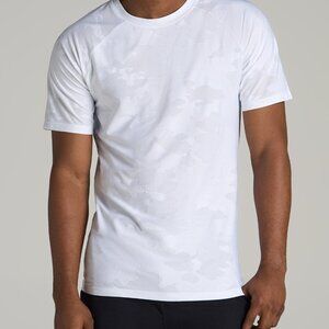 American Tall Raglan Training T-Shirt for Tall Men in White Size 2XL2XL / Tall /